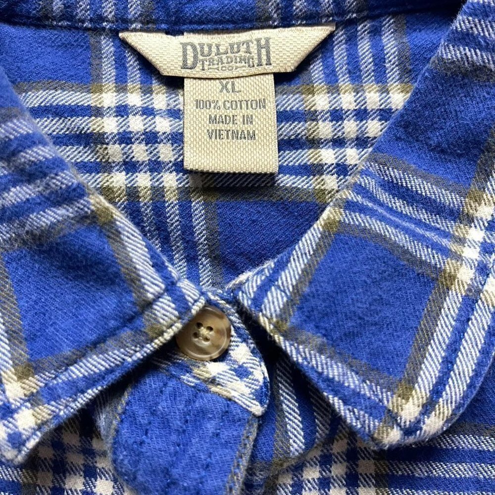 Duluth Trading Flannel Plaid Button Down Shirt - Picture 4 of 5